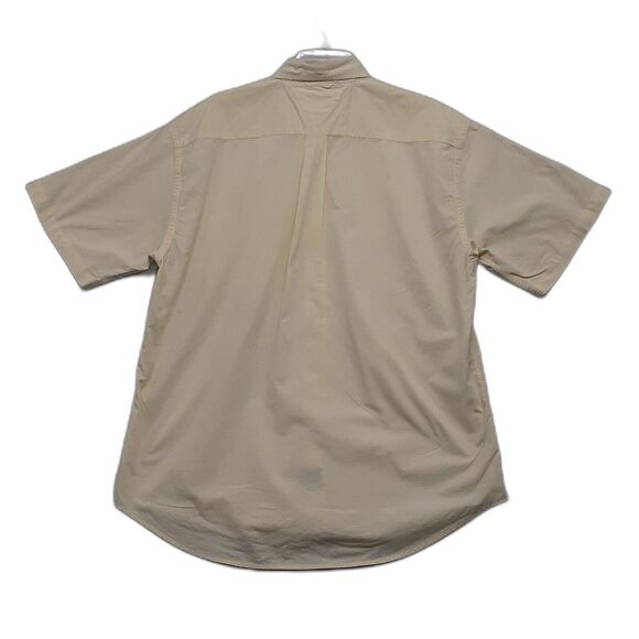 Vintage Tommy Hilfiger Embroidered Crest Short Sleeve Button Up Yellow Men's L - Picture 6 of 7